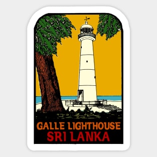 Galle Lighthouse Vintage Style Sticker